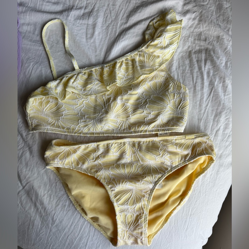 Abercrombie Kids Yellow Bikini Set with Textured Details
